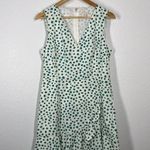 Rebecca Taylor Emerald Daisy Print Ruffle Hem Dress Photo 2