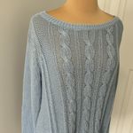 Wooden Ships  Light Blue Cable Knit Sweater Photo 3