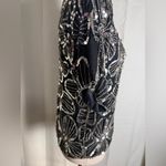 NWT Vintage J.L.B. Black and Silver Sequin Blouse Photo 2