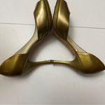 Via Spiga Platinum Gold Peep Toe‎ Platform Heel Size 7M Patent Leather Photo 11