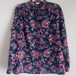 Levi's Vintage Levi Strauss Long Sleeve Floral Collared Button Down Blouse Size 10 Photo 0