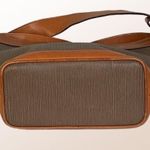 Salvatore Ferragamo  taupe and brown 1990’s Vintage crossbody w thick strap EUC Photo 8