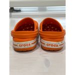 Crocs  Classic Clog Bright Orange White Stripe Size 6 M 8 W Photo 2