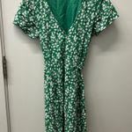 Abercrombie & Fitch Green Floral Abercrombie Wrap Dress Photo 0