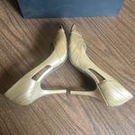 Tahari  Size 8.5 Sly Gold Stilleto Peep Open Toe Heels Photo 3