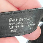 Born Stella‎ Black Perforated Leather Heeled Comfort Sandal Women’s Size 10 Photo 3