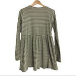 FLAMINGO URBAN, Green & Ivory striped dress, Sz L Size L Photo 1