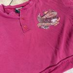 Harley Davidson  maroon crop top size large  Photo 1