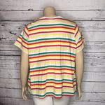 Style & Co Plus NWT Size 3X Rainbow Stripe V-Neckline Essential Knit Top Shirt Photo 3