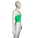 ZARA  Green One Shoulder Crop Top Photo 2