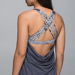 Lululemon  Athletica Navy Tank Top with Patterned Straps Photo 0