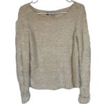 Jennifer Lopez super soft cream colored stretchy sweater gold sparkles warm Photo 12
