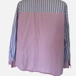 Source Unknown  Pink and Blue Striped Button-Down Shirt Photo 4