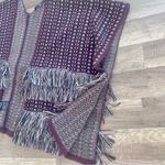 Guess Charlotte Jacquard Poncho Jacket Cape One Size Sweater Knit Poncho Photo 8