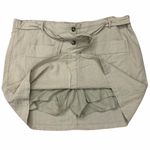 Beige Khaki Linen Blend Button Front Skort Womens Petite XL Tan Size undefined Photo 3