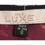 Cache Luxe Womens Cape Sleeve Top Size S Boho Multicolor Sheer LIned Sequin Green Photo 1