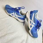 Oasis Asics Womens Gel Challenger Running Shoes Blue White  Lace Up Mesh Size 5.5 Photo 5