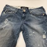 Hint Distressed Denim Jean Capri Shorts Blue Size 9 Photo 2
