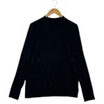 Spanx Top Womens 1X Black Long Sleeve Mock Neck Textured Knit Stretch Minimalist Photo 1