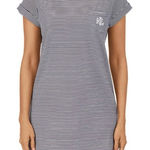 Ralph Lauren Lauren  Heathered Grey & White Striped Nightgown Size Large Photo 0