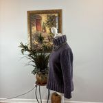 Paraphrase  Women Sweater M Turtleneck Purple Long Sleeve Cropped 100% Lambwool Photo 2