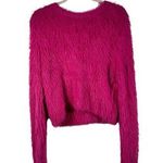 Pinch Pink Eyelash Crop Sweater Preppy Casual Stretch NWT Womens Size Medium Photo 0