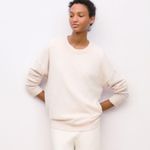 Aritzia NEW  Bare Cashmere Crew Sweater Whisper White Photo 0