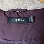 Ralph Lauren  burgundy long down Puffer Jacket faux fur hood Photo 8