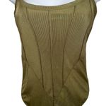 Free People FREE‎ PEOPLE INTIMATELY Ribbed Corset Army Green Sleeveless Bodysuit NWOT Small Photo 3