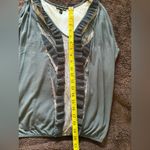 EXPRESS  Tank Top XS – Floral Lace, Ruffle Detail, Stretch Hem Photo 8