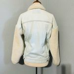 American Eagle Women Sherpa Sleeve Collared Denim Winter Jacket Sz S Photo 8