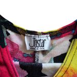 Jostar black floral stretchy dress made in USA missing care/size tag Size L Photo 4