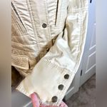 Theory  Pearlized Gold Cinch-Waist Zip Cropped Jacket Hidden Hood Sz S🧡 Photo 4