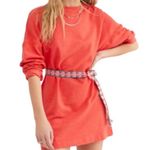 Free People  Beach Magnolia Dolman Mini Dress in Poppy Size Small NWT Photo 0