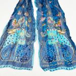 Bundle Lot (2) Laurel Burch & Unbranded 100% Silk Scarves Cats Butterflies Pink Photo 5