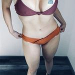 Cupshe Ruffle Bikini Bottom NEW Rustic Copper Large Vacation Beach Photo 2