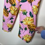 ASOS Bandeau Jumpsuit Pink Floral Drape Detail Wide Leg Crop Pant Photo 4