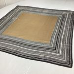 Vintage Baar & Beards Inc. Silk Scarf Black, White & Tan Photo 3