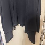 Splendid  Black Cardigan Sweater waffle knit waterfall Supima Modal sz M/L Photo 2