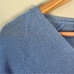 Mango  Women's Size XS Long Sleeve Sweater V-Neck Blue Sparkly NWT Party Glam Photo 1