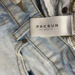 PacSun Mom Denim Shorts Two-Toned 2.5”Inseam Cuffed Hem Size 24 Blue Photo 7