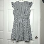 Cupshe  NWT Striped Ruffle Sleeve Dress Smocked Waist Casual V Neck‎ XL Photo 2