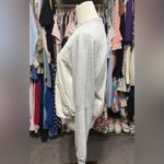 Loft  White and Gray Bomber Jacket with Ribbed Details Photo 1