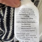 J.Crew Blue & White Striped Nautical 100% Wool Long Sleeve Crewneck Top XSMALL Photo 4