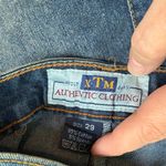 VINTAGE Y2K Revolt Jeans Denim Maxi Mirror Sequin Skirt Blue Size 29 Photo 6