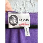 Lanvin Sleeveless Cotton Blend Scoop Neck Belt Midi Dress Purple Women's S / M Photo 3