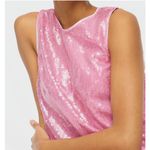 J.Crew Women's Size S All Over Sequin Shell Top Pink Sleeveless NWT Photo 2