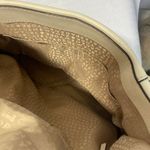 Kate Spade Crossbody Handles Satchel Cream Leather Gold Satin Liner Photo 4