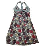 Patagonia Morning Glory Gray Floral Print Strappy Cross Back Shelf Bra dress Photo 3