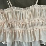 Privy Privately Privileged Cream Ruffled Flower Applique Crop Tank Top Size S Photo 6